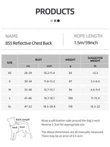 寵物胸背帶背心式狗繩,反光透氣,寵物用品 - 藍色 - 查看 8