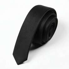 1pc 5cm Black Narrow Ribbon Tie Decorative For Women's Blouse Accessories Women,Graduation Outfit,Disco - Black - View 2