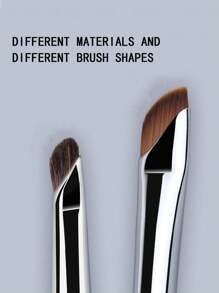 1pc Dual Ended Eyeliner Brush/Fine Detail Shader Brush/Eyeshadow Blending Brush, Angled Brow Brush,Eyebrow Brush,Eyeshadow Brush,Spoolie,Spoolie Brush,Giveaways - Black - View 7