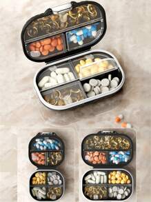 1pc Portable 7 Day Pill Box For Medicine Pills Storage And Organizing