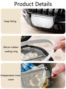 1pc Portable 7 Day Pill Box For Medicine Pills Storage And Organizing