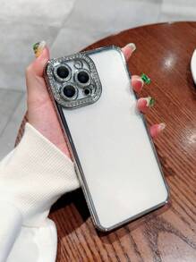 电镀防摔水钻手机壳 适用于 iPhone - 銀色 - 查看 1