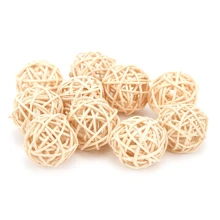 5/10/15/50pcs Wicker Balls Toys For Parrots, 3cm Diameter Parrot Foot Toys To Chew And Bite, Woven Wicker Parrot Toys