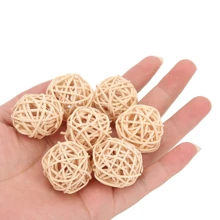 5/10/15/50pcs Wicker Balls Toys For Parrots, 3cm Diameter Parrot Foot Toys To Chew And Bite, Woven Wicker Parrot Toys