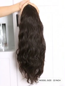 Extensión De Cabello Sintético Largo Y Rizado Con Banda Para La Cabeza - Black-brown - Ver 3