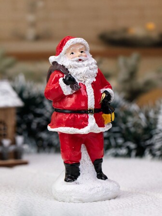 1pc Christmas Santa Claus Scene Party Decor Figurine,Christmas