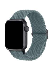3 件/組可調式扣環尼龍和彈性編織錶帶,相容於 Apple 和 Watch - 彩色 - 查看 3