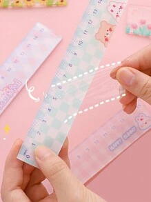 1 pieza Regla con gráfico de dibujos animados aleatorio - Multicolor - Ver 5