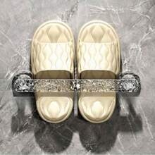 毛巾架浴室家居拖鞋架免打孔壁掛式浴巾單桿廁所牆門排水鞋架收納架