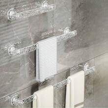 毛巾架浴室家居拖鞋架免打孔壁掛式浴巾單桿廁所牆門排水鞋架收納架