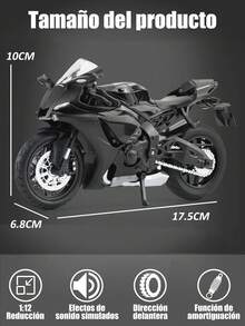 1 juego de juguetes de simulación de moto - Negro - Ver 2