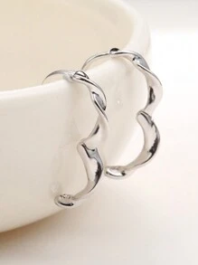 Moebius 环形耳环，扭曲耳环，时尚耳环，潮流女士耳环