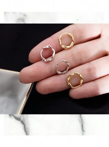 Moebius 环形耳环，扭曲耳环，时尚耳环，潮流女士耳环