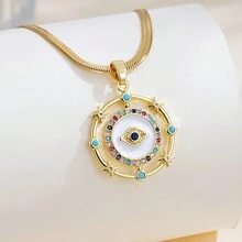 1 chiếc dây chuyền thép không gỉ mạ vàng, mặt dây chuyền hình bướm màu hồng mạ vàng, thiết kế tối giản thời trang unisex, cá tính, phù hợp cho cả đeo hàng ngày và dự tiệc. - Vàng - Xem 9