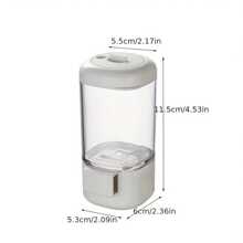 1pc Press Type Quantitative Salt Bottle With Measuring Scale Seasoning Dispenser For Kitchen Bbq - White - View 4