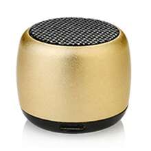 1pc Small Gold Portable Wireless Bluetooth Speaker Mini Mobile Subwoofer Outdoor Speaker Gift, Suitable For Home/Outdoor Use - Gold - View 2