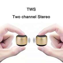 1pc Small Gold Portable Wireless Bluetooth Speaker Mini Mobile Subwoofer Outdoor Speaker Gift, Suitable For Home/Outdoor Use - Gold - View 6