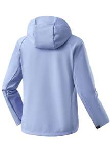 女士薄款抗風保暖軟殼衣,單件 - 淺藍色 - 查看 2