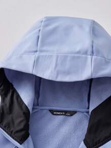 女士薄款抗風保暖軟殼衣,單件 - 淺藍色 - 查看 3