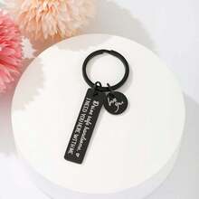 1 件黑色欧美风格 Drive Love You 钥匙扣吊坠，不锈钢钥匙扣礼物，适合日常使用和节日 - 黑色 - 查看 4