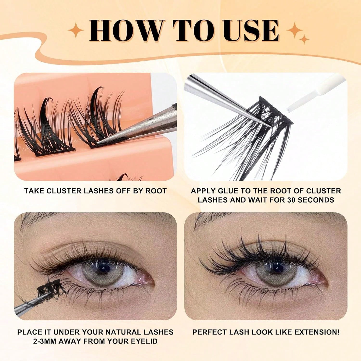 DIY Eyelash Extensions 816mm Manga Lashes Volume Individual Eyelashes