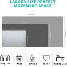 1pc Printed Desk Pad, Waterproof, Non-slip & Oversized Mouse Pad For Office & Home Desktop Protection - Green - View 2