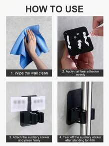 1入組免打孔拖把鋼免打孔拖把鉤