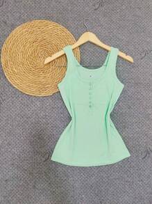 Women Tank Tops & Camis - Màu xanh Bạc hà - Xem 2