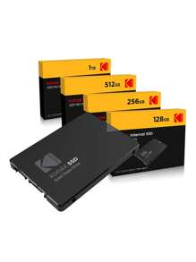 Kodak Ssd X130 Ssd Sataiii 128gb 256gb 512gb 1tb 筆記型電腦內建 Ssd 550mb/s Hdd 2.5 硬碟 - 黑色 - 查看 1