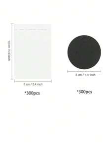 100/200/300 件首飾包裝耳環記憶卡 - 黑色 - 查看 8