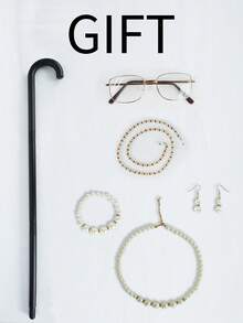 老太太服装假发祖母角色扮演假发短灰色 Madea 奶奶角色扮演假发带假发帽、眼镜、链条、项链、手镯、耳环、手杖便宜假发合成无胶耐热纤维替换头发学校万圣节感恩节圣诞节服装配饰 - 灰色 - 查看 6