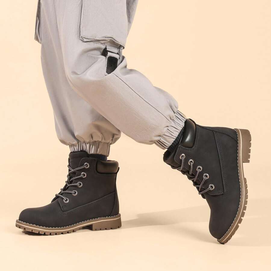 Boy's Winter Snow Boots Outdoor Ankle Boots Toddler/Little Kid/Big Kid - 黑色 - 查看 1