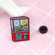 Cute 1pc Candy Vending Machine Shaped Creative Fashionable Versatile Brooch Pin, Anti-Loss, Clothing Accessories - Multicolor - View 4