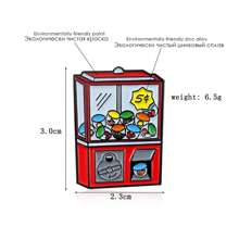 Cute 1pc Candy Vending Machine Shaped Creative Fashionable Versatile Brooch Pin, Anti-Loss, Clothing Accessories - Multicolor - View 3