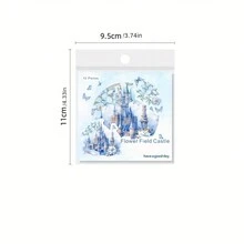 10 件城堡花域系列裝飾貼紙包復古花朵剪貼簿材料標籤 Diy 日記相簿規劃本 - 粉色 - 查看 5