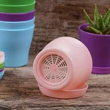 10pcs Plastic Flower Pot, Indoor Plant Pot - White - View 6