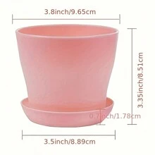 10pcs Plastic Flower Pot, Indoor Plant Pot - White - View 2
