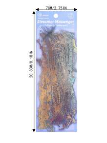 20入組彩虹全息銀色條紋圖案貼紙,防水,適用於裝飾手機殼,平板電腦,日記和筆記本 - 銀色 - 查看 2