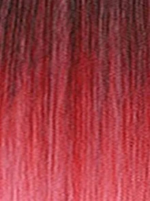 1入組合成纖維漸層啡紅色編香克拉拉髮片,26吋 - 拼色 - 查看 3