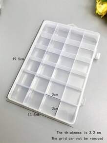 24 格透明塑料收纳盒，用于固定耳钉、耳环、项链、戒指、胸针和珠宝收纳盒，房间、家居、卧室、浴室、房屋、粉色房间、客厅装饰、旅行用品、礼品袋、送给妈妈、爸爸、男士、朋友、老师、生日、婚礼、书桌、架子、配件、礼品盒、趣味礼物、收纳 - 查看 3