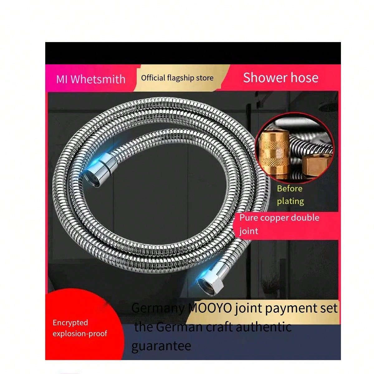 Shower Kit For Home With Pressure Boosting Showerhead, Lotusshaped