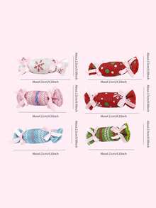 2pcs/pack Various Color Candy Shaped Cat Toy From Christmas Series - Multicolor - View 3