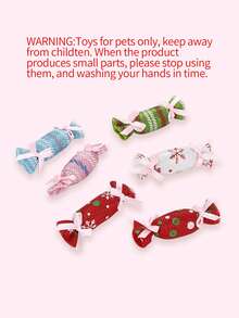 2pcs/pack Various Color Candy Shaped Cat Toy From Christmas Series - Multicolor - View 7