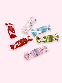 2pcs/pack Various Color Candy Shaped Cat Toy From Christmas Series - Multicolor - View 6