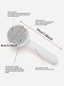 1pc Pet Hair Removal Comb, Cat Hair Cleaner, Teddy Hair Comb, Dog Hair Brush - Multicolor - View 6