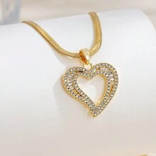 1 chiếc dây chuyền thép không gỉ mạ vàng, mặt dây chuyền hình bướm màu hồng mạ vàng, thiết kế tối giản thời trang unisex, cá tính, phù hợp cho cả đeo hàng ngày và dự tiệc. - Vàng - Xem 8