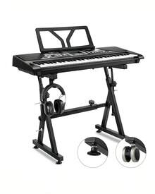 Donner Folding Piano Keyboard 61 Keys Sensitive Electric Piano Foldable Portable for Beginner Adults Home Travel Digital Piano Keyboard with Music Rest Piano Bag Piano Pedal Piano APP White DP-06 - Đàn Piano DP-06 Chân Đế Kiểu Z - Xem 9