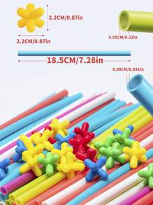 1 Set bunte Morandi-Stil Strohblöcke, 120 Stücke/240 Stücke/360 Stücke/480 Stücke, pädagogische Zauberhafte Bauklötze für Kinder, Kindergarten DIY Bauspielzeug für Jungen und Mädchen, 3-12 Jahre, Raumdekorationen Wintergeschenke, Bob der Baumeister, Spielzeug für 6-Jährige, Brückenspielzeug