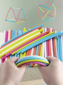 1 Set bunte Morandi-Stil Strohblöcke, 120 Stücke/240 Stücke/360 Stücke/480 Stücke, pädagogische Zauberhafte Bauklötze für Kinder, Kindergarten DIY Bauspielzeug für Jungen und Mädchen, 3-12 Jahre, Raumdekorationen Wintergeschenke, Bob der Baumeister, Spielzeug für 6-Jährige, Brückenspielzeug