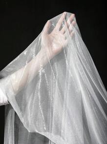 1件漸層二色網布,雷射紋理透視布料長裙披肩創意手工布料 - 彩色 - 查看 4